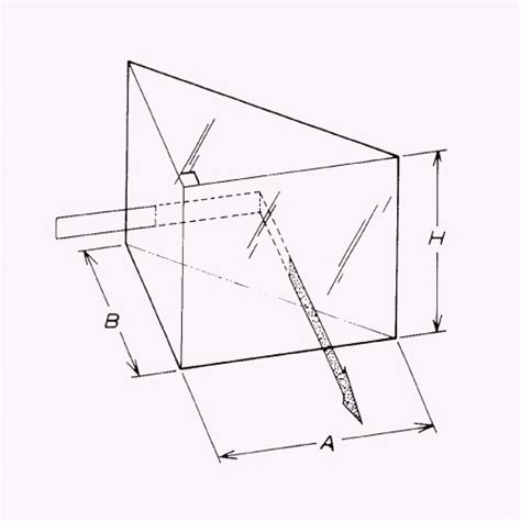 90度 直角プリズム 寸法 15x15x15 (mm) | 関谷理化株式会社
