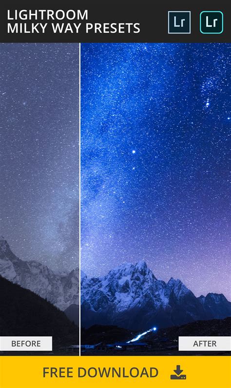 Pin on FREE Lightroom Milky Way Presets