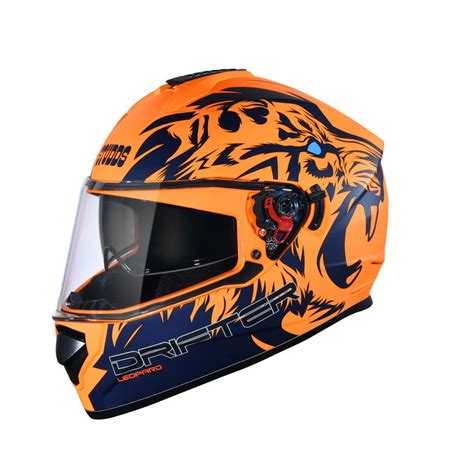 Studds Drifter Full Face Helmet Matt Orange N1, Size: L(58-60cm ...