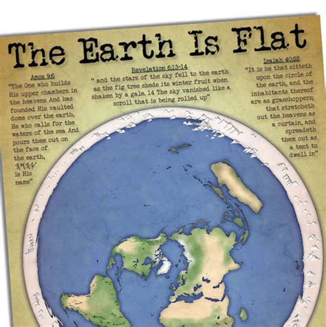 Buy Flat Earth Map With Biblical Scripture (Flat Earth poster) Online ...