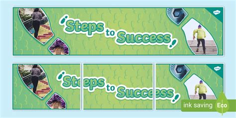 Steps to Success Photo Display Banner (teacher made)