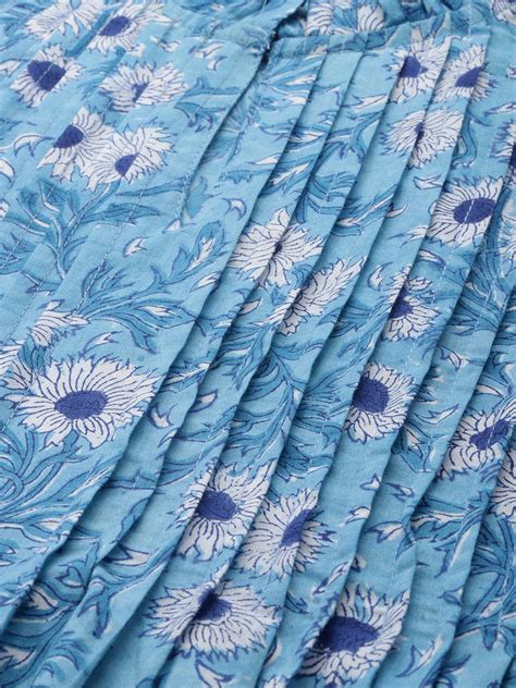 Svarchi Blue & White Bagru Hand Block Print A-Line Sustainable Pure Co ...