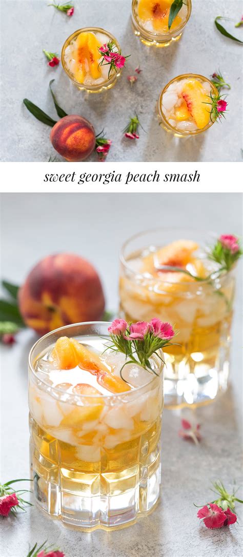 Sweet Georgia Peach Drink {Bourbon Cocktail} - Pizzazzerie