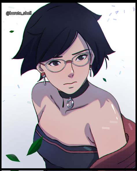 uchiha sarada (naruto and 1 more) drawn by boruto_shell | Danbooru