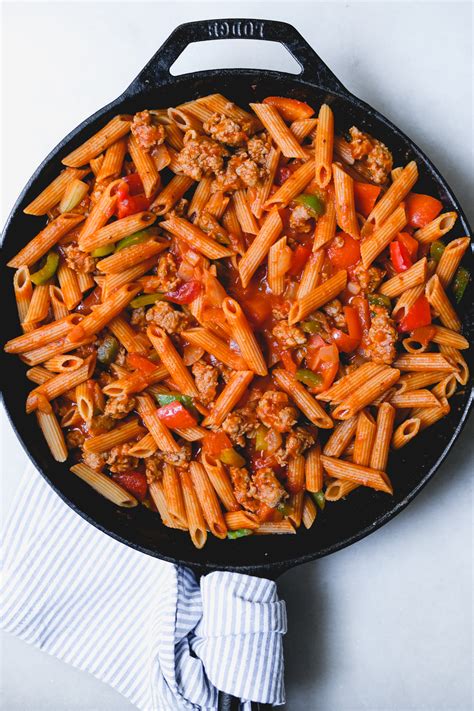 Our Favorite Sausage & Pepper Pasta Recipe | Kiersten Hickman