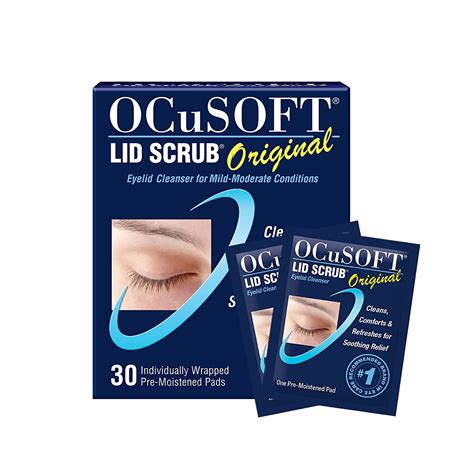 OCuSOFT Lid Scrub Original Eyelid Cleanser - Pre-Moistened Eyelid Wipes ...