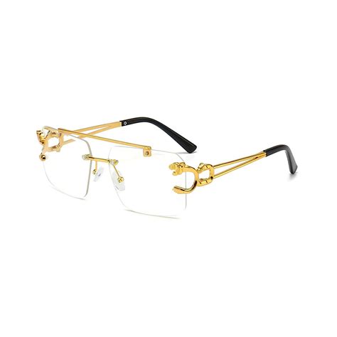 4Flaunt HautRim Series Rimless Square Computer Glasses