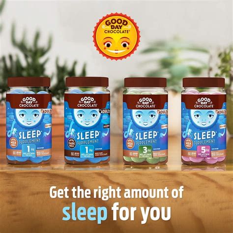 Good Day Chocolate Melatonin Sleep Aid - 1mg Natural Milk Chocolate ...