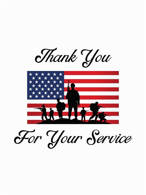 Thank You for Your Service Military Veteran Printable Art Work Digital ...