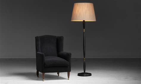 Black & Brass Floor Lamp :: Obsolete