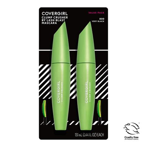 (2-Pack) COVERGIRL Lash Blast Clump Crusher Mascara, 800 Very Black, 0. ...