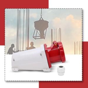 DeHMY 63amp 5pin Industrial Plug Socket Coupler 3P+N+E Mounted 5Pin ...