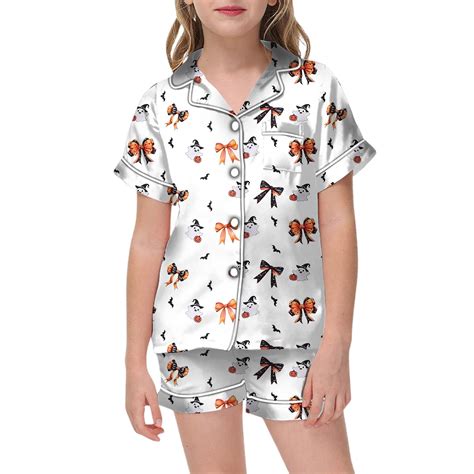 CHENge Kids Halloween Pajamas Pjs Short Sleeve Daily Loungewear Teen ...