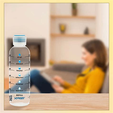 Buy SORGEN HOURLY WATER BOTTLE WITH MOTIVATIONAL TIME MARKER Online ...
