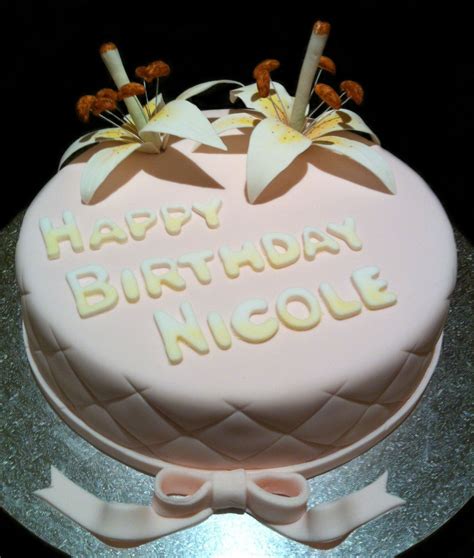 Elegant Simple Cake by Nada's Cakes Canberra | Happy birthday cakes ...