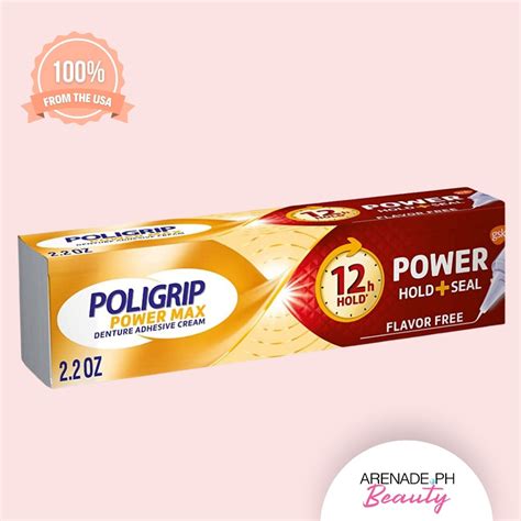 Poligrip Power Max Denture Adhesive Cream 2.2 oz | Shopee Philippines