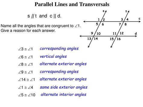 Parallel Lines Transversals And Angles Worksheet - Angleworksheets.com