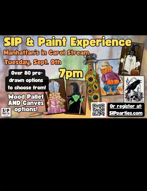 Pre-Drawn SIP & Paint Experience! Manhattan's American Bar & Grill ...