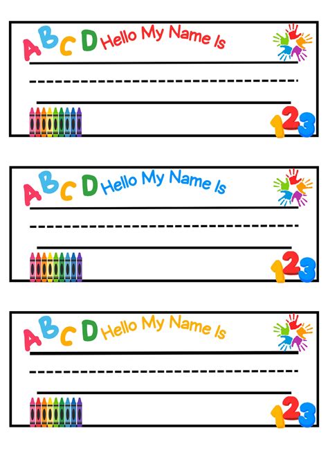 Free printable name tags preschool, Download Free printable name tags ...