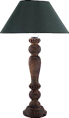 Buy Homesake ® Eureka Polka Wood Black Table Lamp with Golden Shade ...