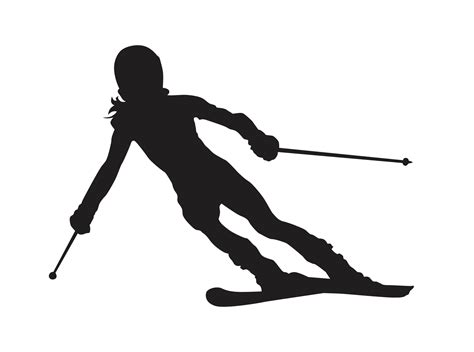 Silhouette Of Ski Player, Skiing, Snow Ski 22385634 PNG