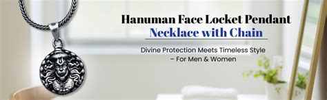 Hanuman Face Locket Pendant Necklace with Chain – Religious Jewelry fo ...