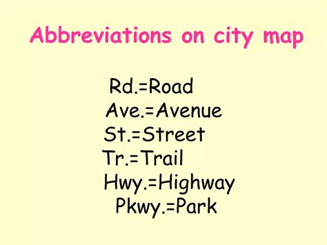 Abbreviation For Parkway