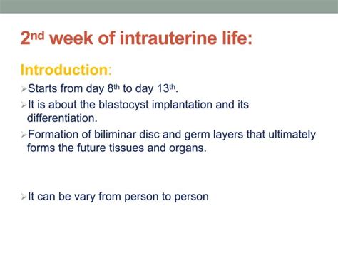 Image result for 2nd Week of Development