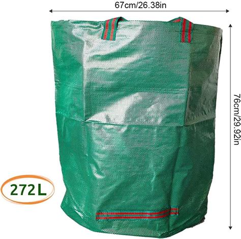 Garden Waste Bags, 2 Pieces Garden Waste Bags with Handles, Reusable Garden Waste Bags, Foldable ...