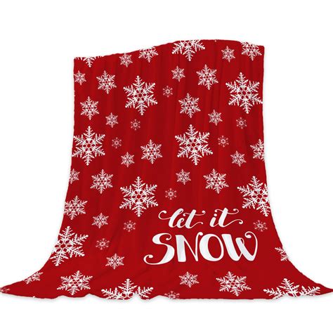 Neatee Living Christmas Decorative Throw Blanket Red Christmas ...