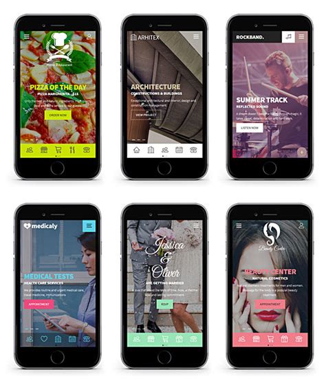 7套手机App网站HTML5模板餐饮音乐婚礼|Varius