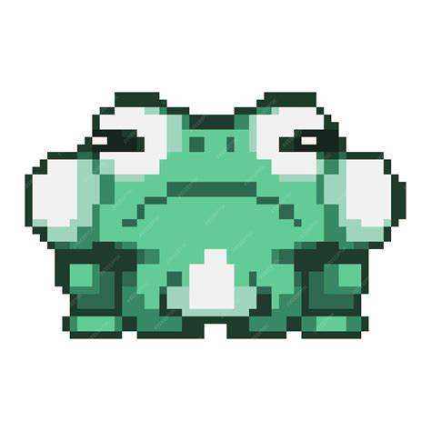 Premium Vector | Light green frog vector sounds cute and adorable pixel ...
