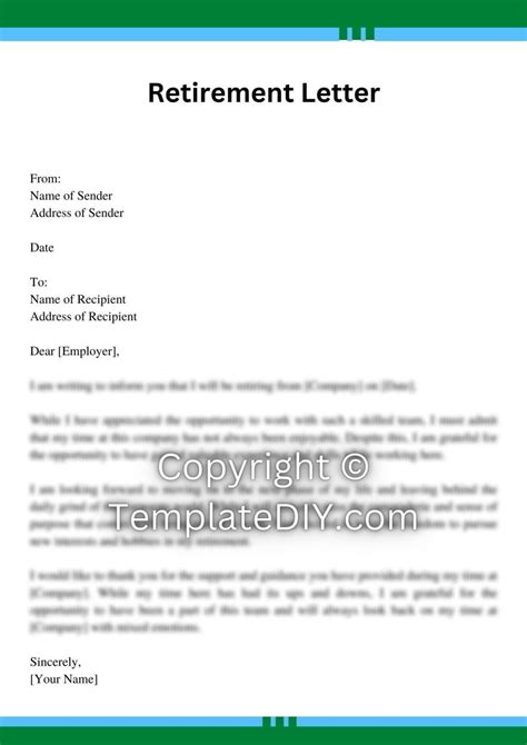 Retirement Letter to Employer Sample with Examples [Word]