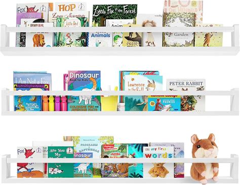 Amazon.com: Hhyoisn 36 Inch Nursery Book Shelf,Set of 3 White Nursery ...