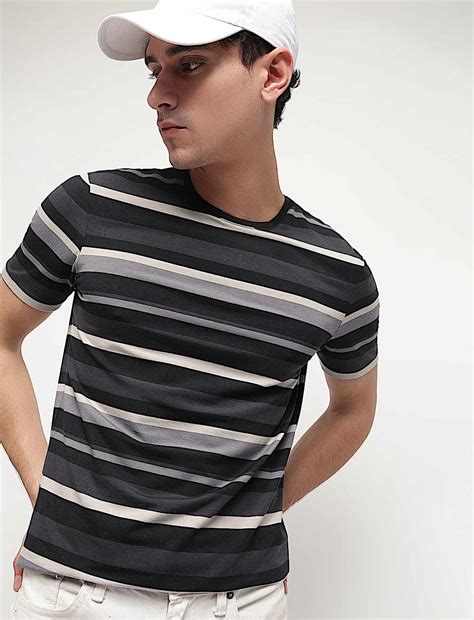 Buy Cotton Modal Horizontal Striped T-Shirt at Marks & Spencer