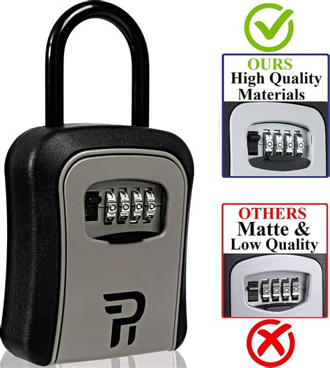 Buy Key Lock Box for Outside - Rudy Run Portable Combination Lockbox ...