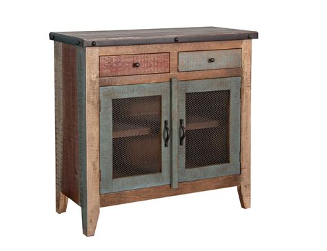 International Furniture Direct Antique G967SERV Rustic 36" Server with ...