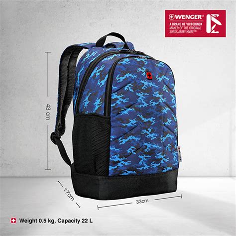 Wenger Quadma ML 16" Laptop Backpack (22 Litres)-Swiss designed-Blue C