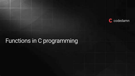 Image result for C Programming and Functions