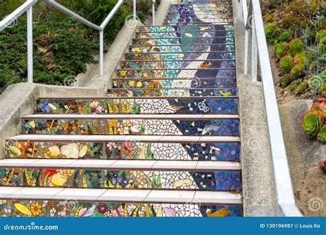 Mosaic Stairway, San Francisco in 16th Avenue Tiled StepsMosaic ...