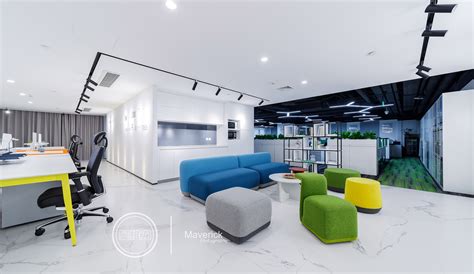 开放式广州办公室设计现代与便利的结合-赫红建筑设计