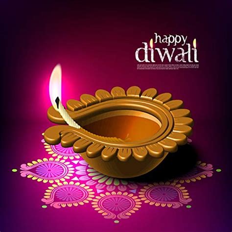 Quality Star Poster Scenery of Happy Diwali 3D Sign Paper Sheet 18x12 ...