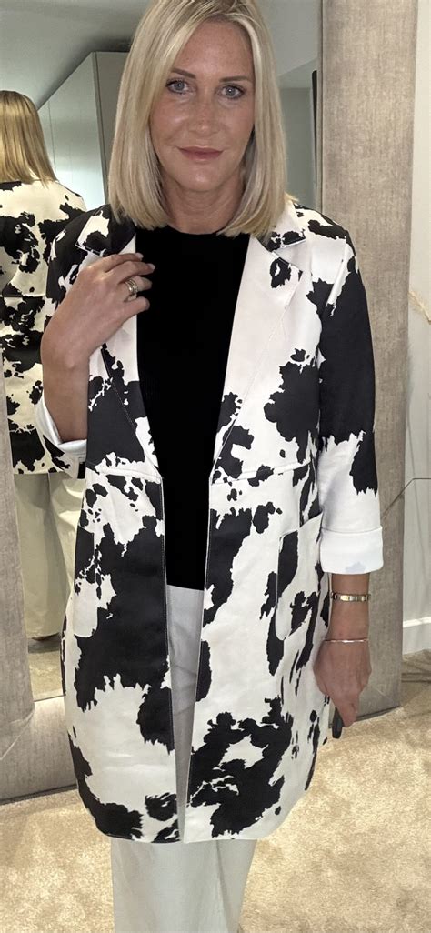 Velvet Cow Print Jacket | Sleek And Chic