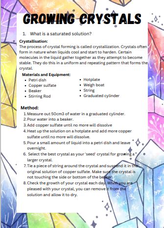 Image result for Crystal Formation Science Project