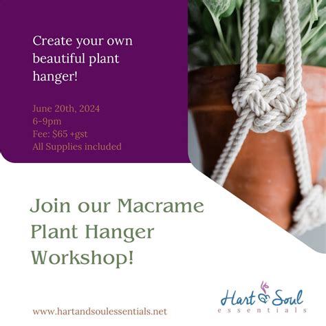 Macrame Plant Hanger Workshop, 4809-49th ave, Lloydminster, SK, Canada ...