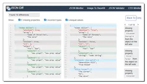 JSON Deep Diff 的图像结果