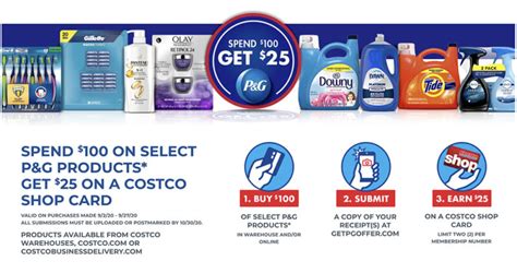 Costco: Spend $100 on P&G Products and Get $25 Costco Cash Card ...