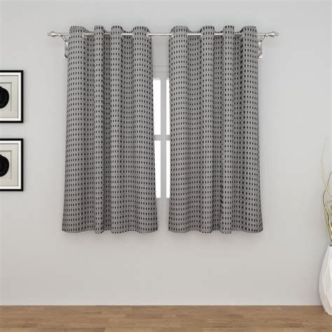 Buy Medley Home Spun Jacquard Window Curtain with Eyelets - Set of 2 ...