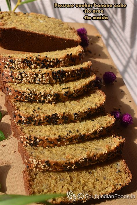 Wheat flour banana cake-No oven-Pressure cooker method-How to make-Step ...