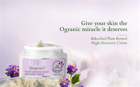 Lotus Organics+ Bakuchiol Plant Retinol Recovery Night Cream | Reduces ...